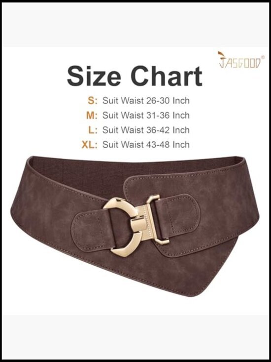 Vintage Wide Elastic Stretch Waist Belt with Gold Interlock Buckle main image 5